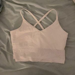 Beyond Yoga White Mesh Bra